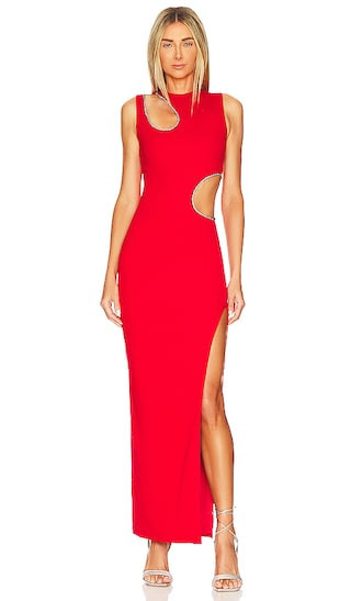 superdown Sydney Maxi Dress in Red. - size S | Revolve Clothing (Global)