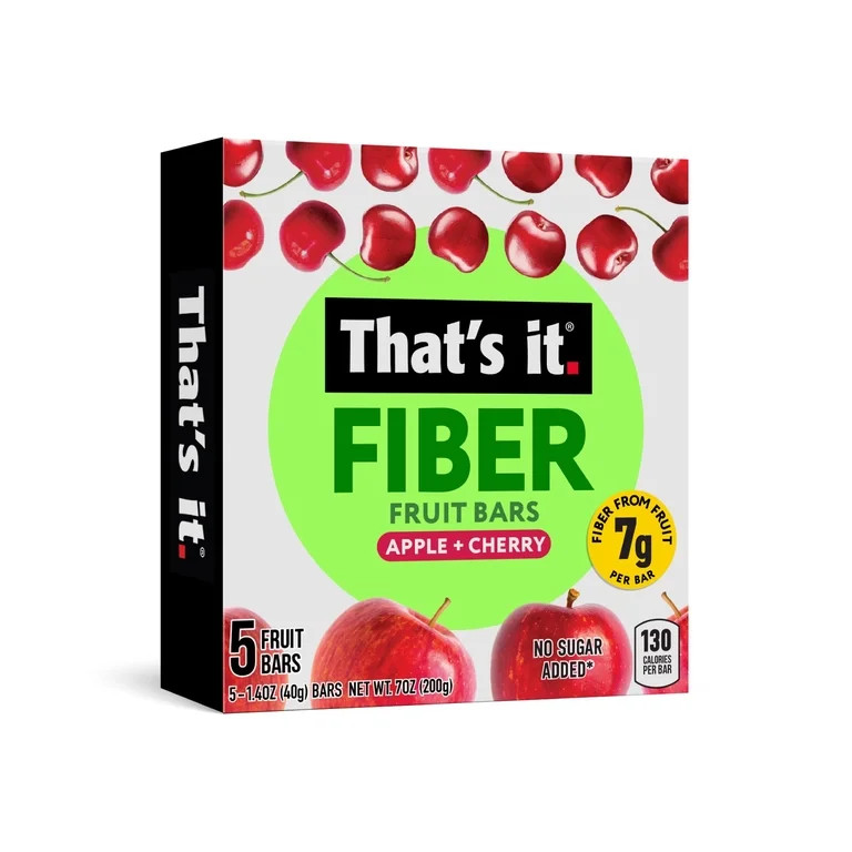 That's it. Soft & Chewy Apple Cherry Fruit Bars, Gluten Free, 5 Count, Made with All Natural Ingr... | Walmart (US)