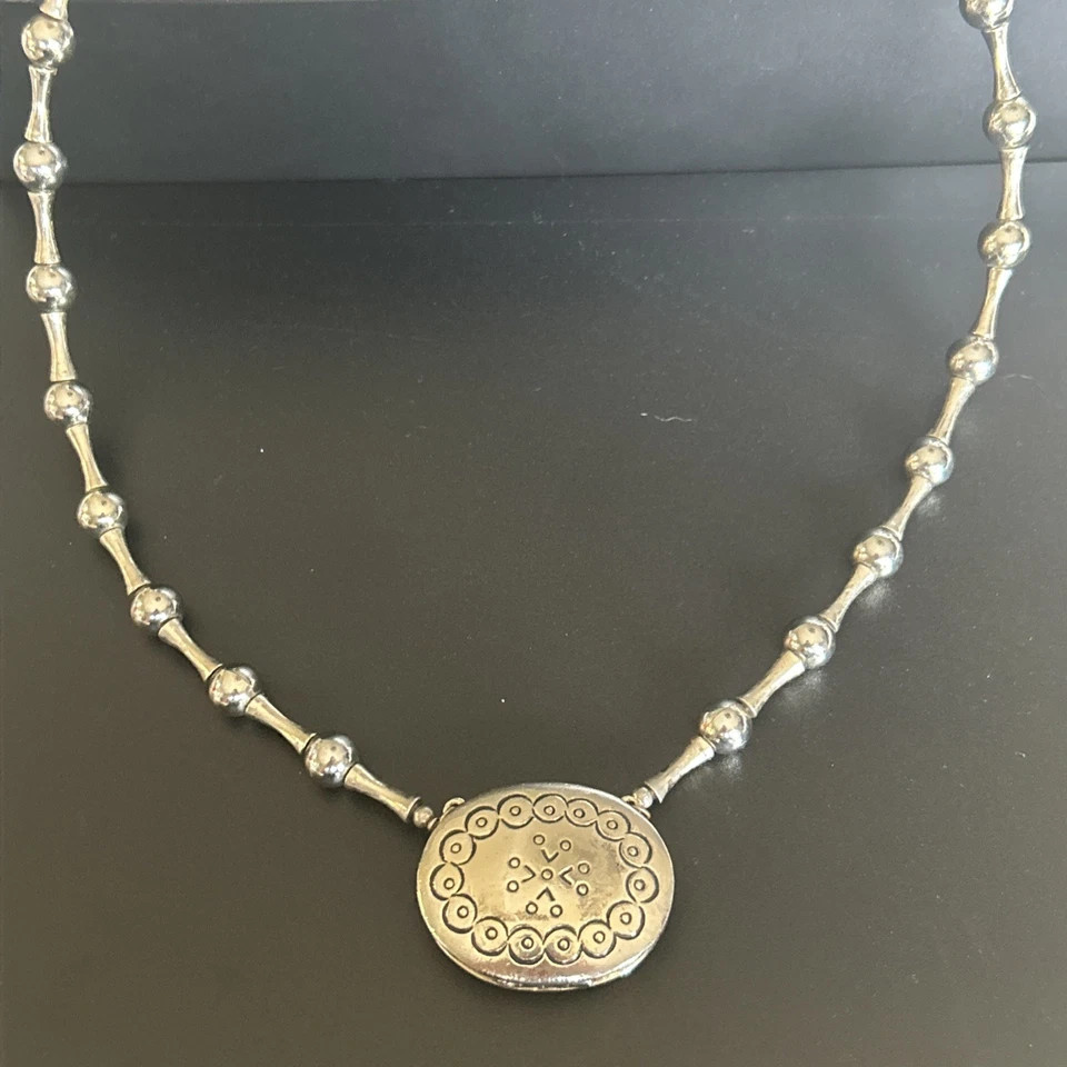 Estée Lauder perfume pendant locket necklace 1970s silver | eBay US