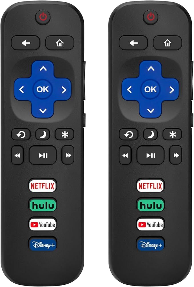 (Pack of 2) Replacement Remote Control Only for Roku TV, Compatible for TCL Roku/Hisense Roku/Onn... | Amazon (US)