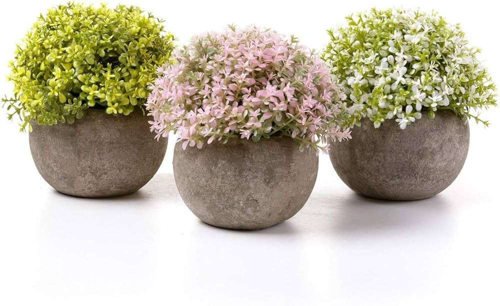 T4U 5 Inch Fake Artificial Potted Succulent Plants, Pack of 3 Faux Plants with Pulp Pots, Plastic... | Amazon (CA)