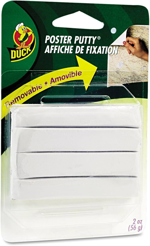 Duck Brand Reusable and Removable Poster Putty for Mounting, 2 oz, White (1436912) | Amazon (US)