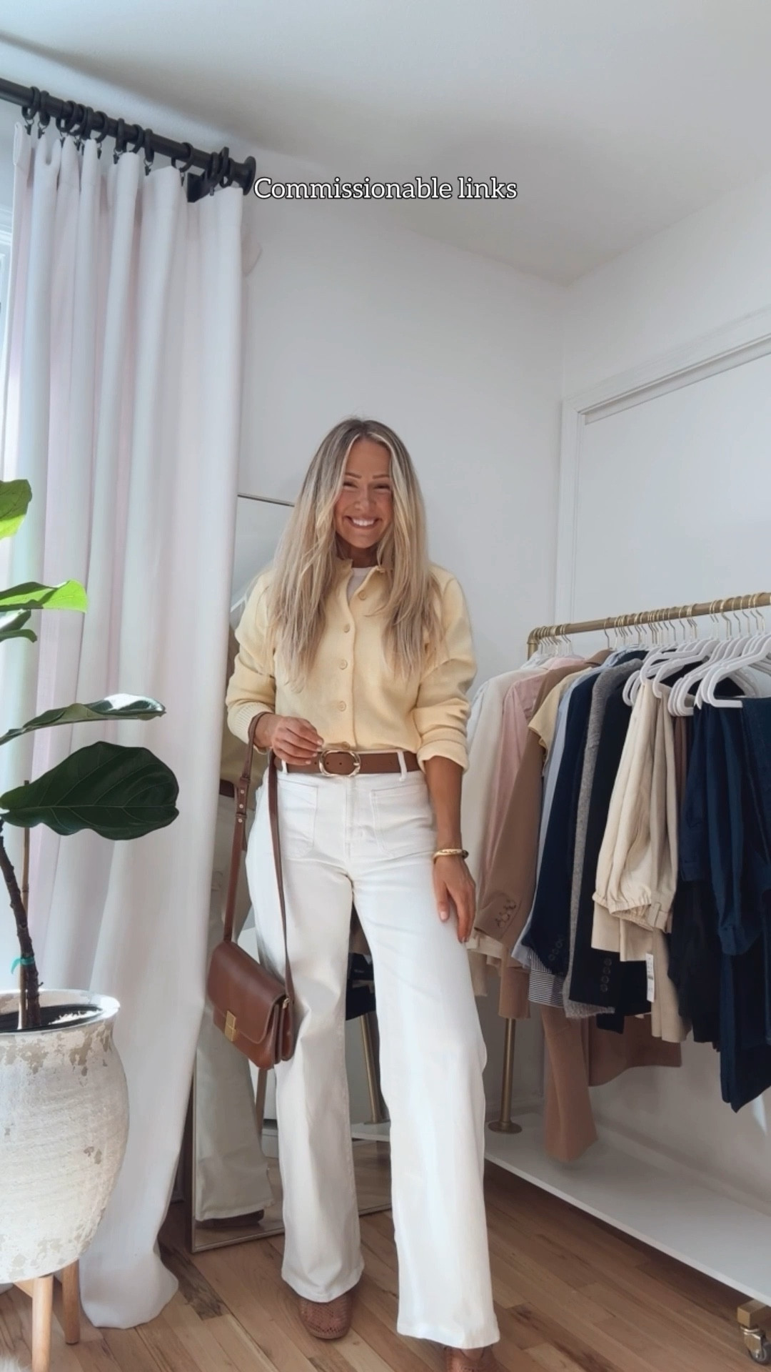 Commissionable links | early spring outfit inspo with white jeans

Amazon yellow cardigan sweater 