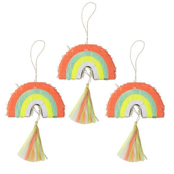 Meri Meri - Rainbow Party Favor Pinatas - Party Favors - 3ct | Target