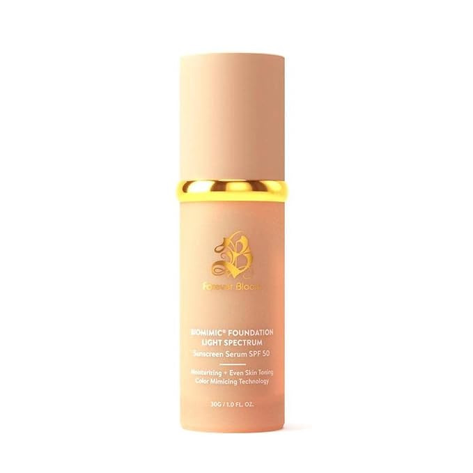 Base de maquillaje Bio Mimic Light Spectrum de Forever Bloom; Base hidratante, antienvejecimiento... | Amazon (US)