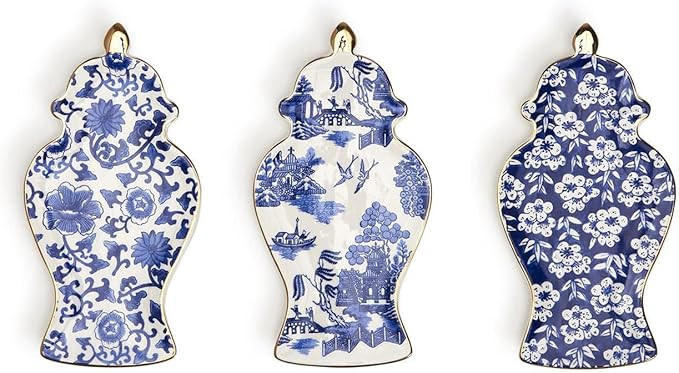 Two's Company Ginger Jar Trinket Traya/3 Designs | Amazon (US)