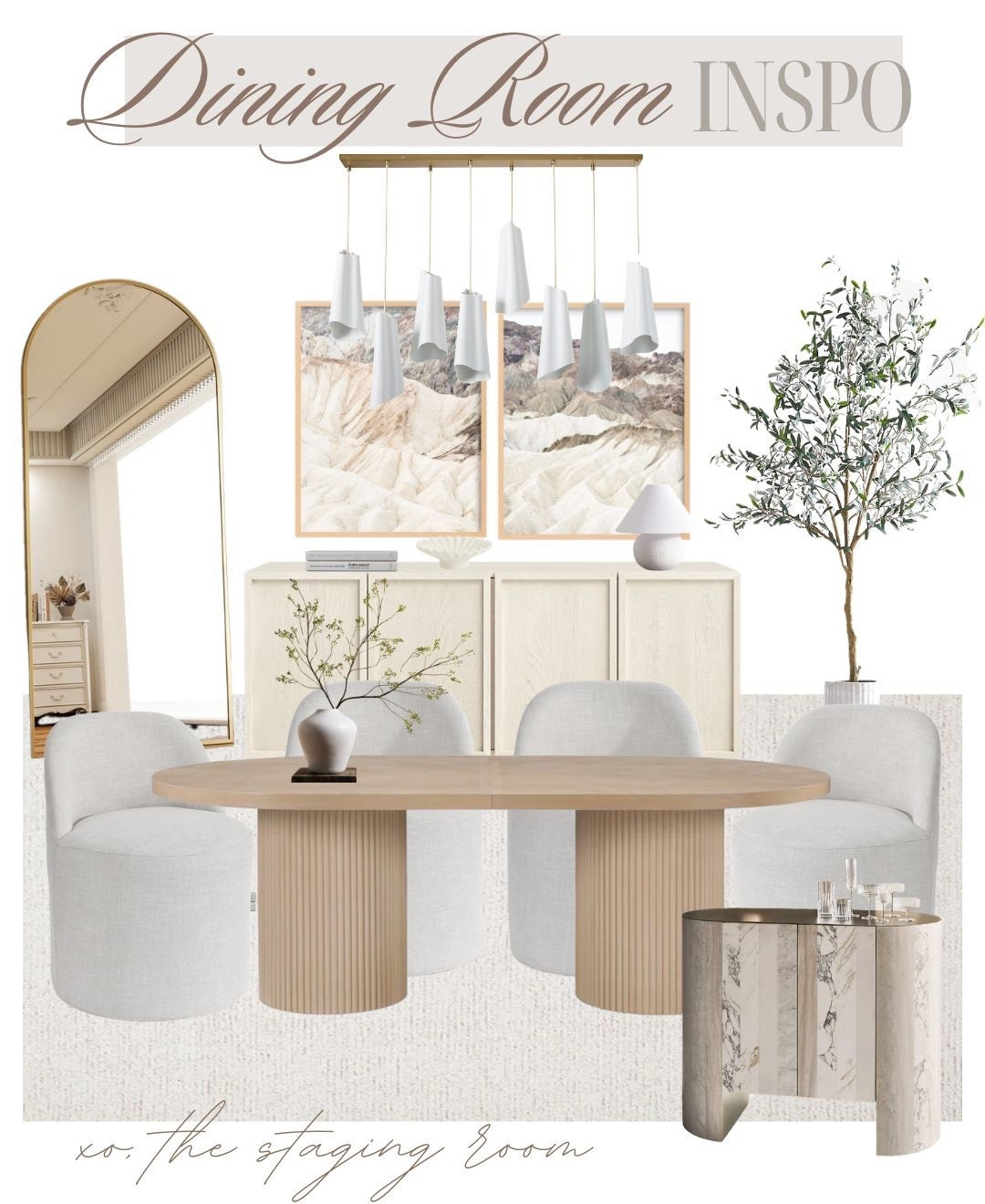 Earthy, organic, soft, modern dining room  idea 🤍

#diningroom #moodboard #diningtable #diningchairs #chandelier #explore 

#LTKcasa #LTKsale