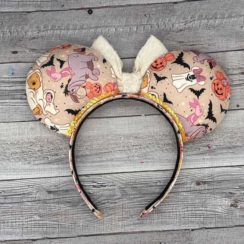 Pooh Halloween Mouse Ears Minnie, Thanksgiving, Fall, Harvest, Trick or Treat, Leaves, Pumpkin, E... | Etsy (US)