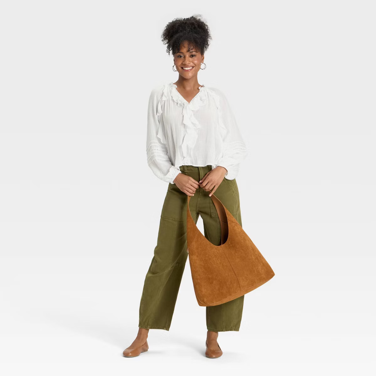 Women's Balloon Long Sleeve V-Neck Blouse - Universal Thread™ | Target