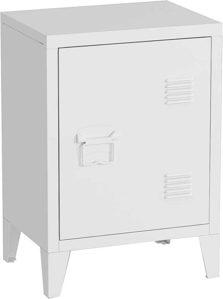 MIOCASA Nightstand Modern End Side Table Steel Bedside Storage Cabinet with Shelf Easy Assembly f... | Amazon (US)