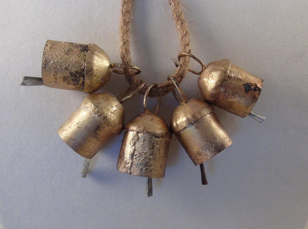 BOHO Rustic Golden Bells-decorate for Any Occasion-5 Beautiful Bells for Crafts, Key Chains, Wrea... | Etsy (US)