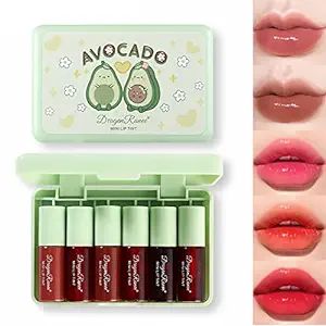 6 Colors Lip Tint Stain Set, Watery korean Lip Tint Moisturizing Mini Liquid Velvet Matte Lipstic... | Amazon (US)