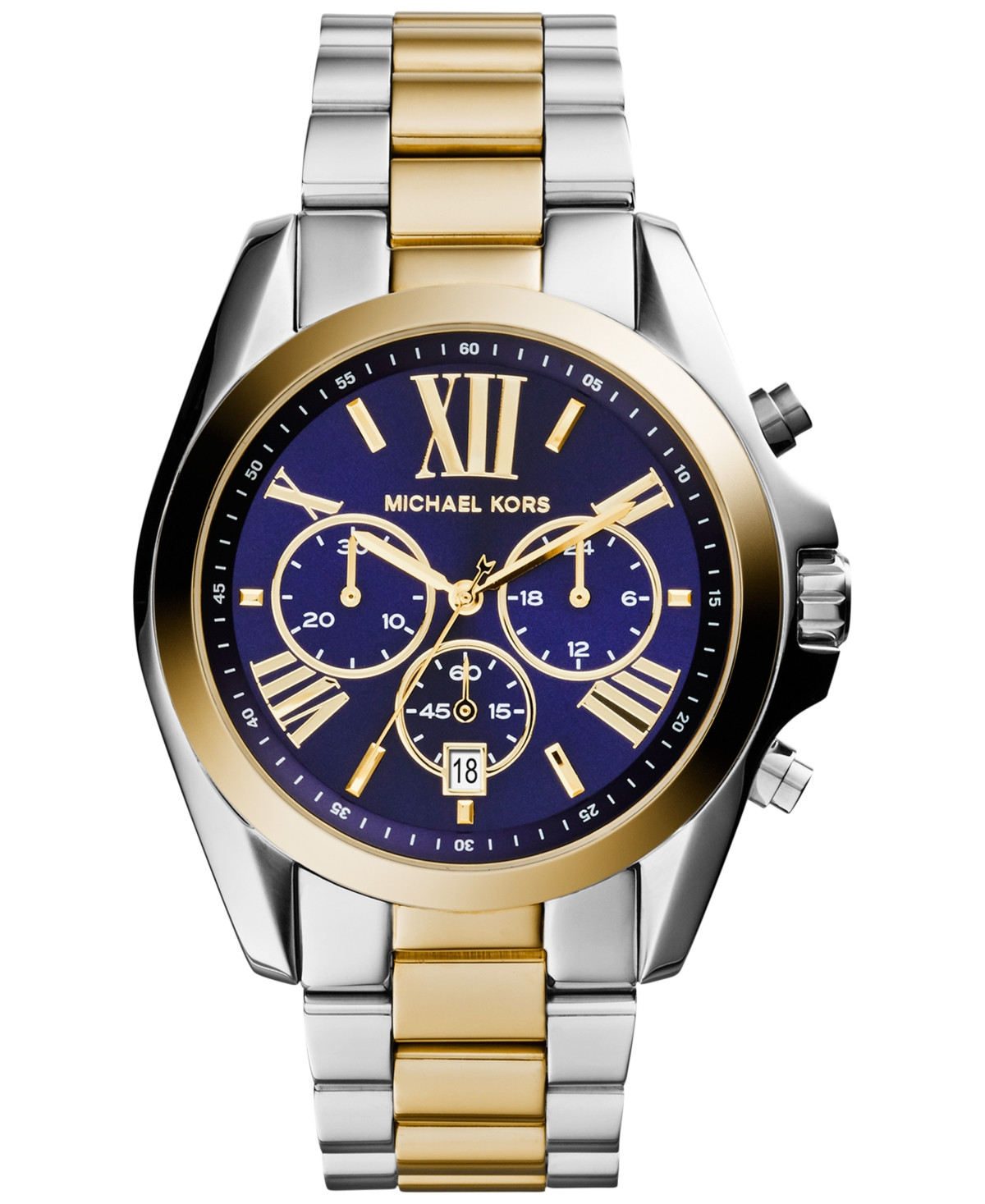 Michael Kors Women's Chronograph Bradshaw Two-Tone Stainless Steel Bracelet Watch 43mm MK5976 | Macy's