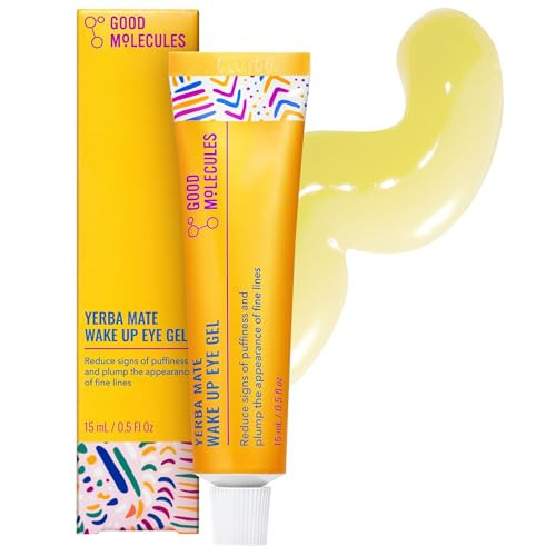 Good Molecules Yerba Mate Wake Up Eye Gel - Hydrating Under Eye Gel Cream with Hyaluronic Acid and Caffeine - Target Dark Circles and Puffiness - Skin Care for Face | Amazon (US)