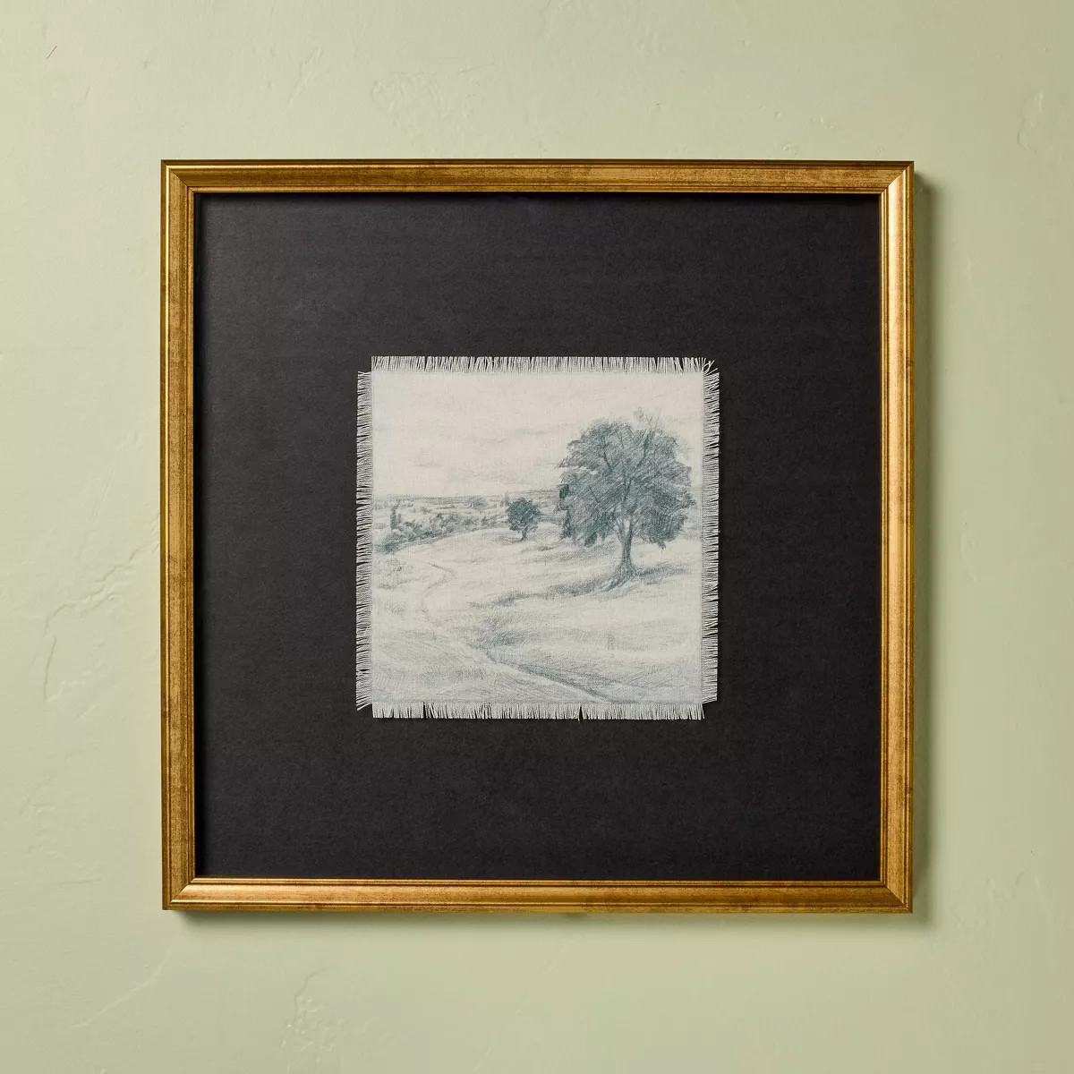 18"x18" Square Matte Black Landscape Framed Wall Art - Hearth & Hand™ with Magnolia | Target