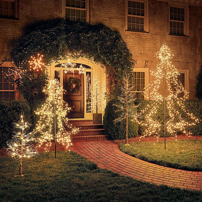 LED Twinkle Metal Staked Tree | Ballard Designs, Inc.