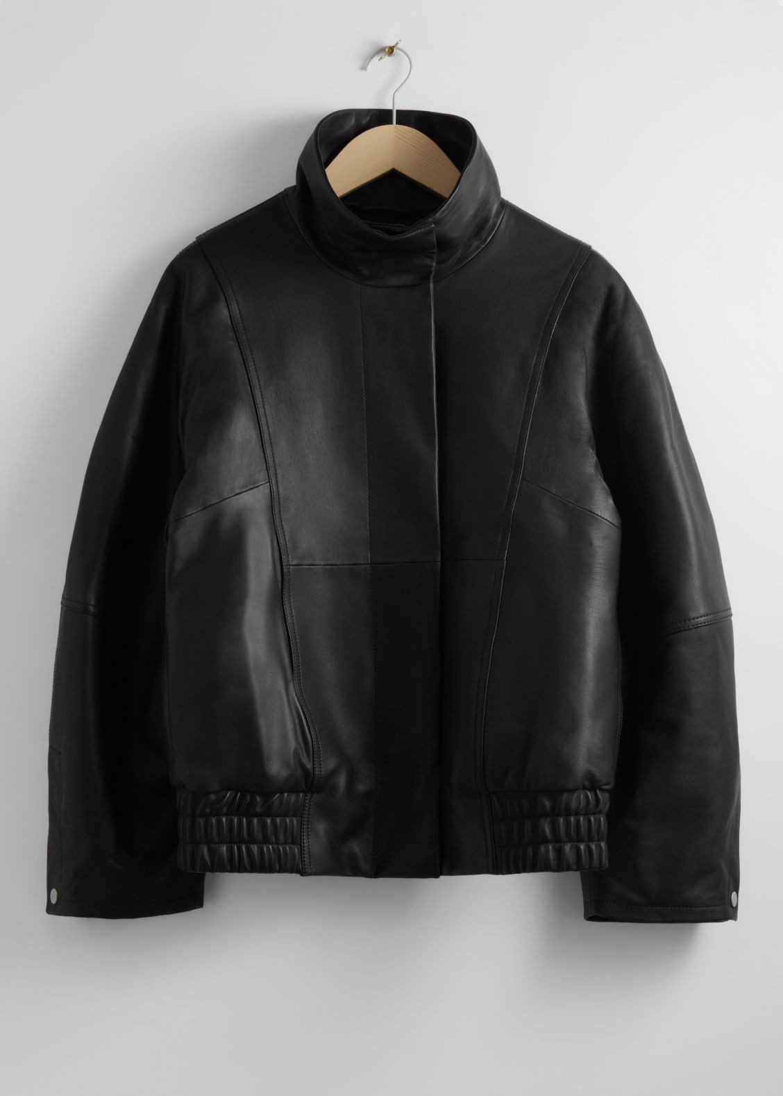 Oversized Leather Jacket - Black | & Other Stories (EU + UK)