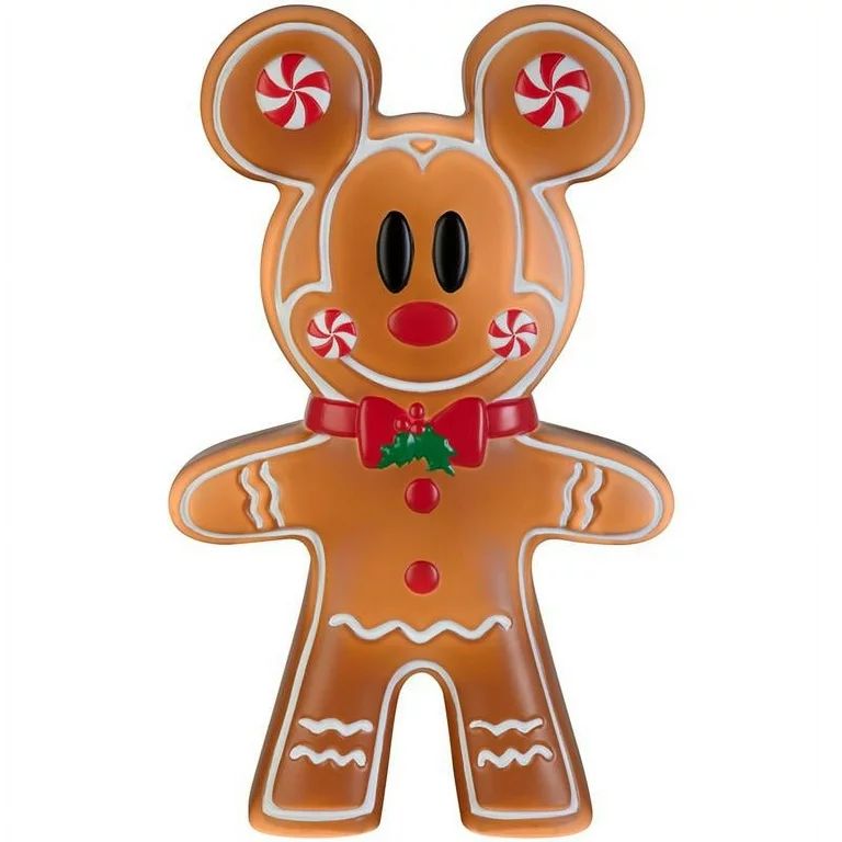 24 inch LED Lighted Gingerbread Mickey Mouse Blow Mold Outdoor Christmas Décor Disney | Walmart (US)