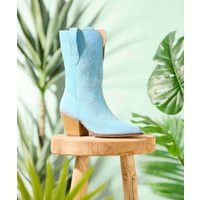 Women's Austin Suede Western Boots - Size 4 - Blue - by Joe Browns | Joe Browns