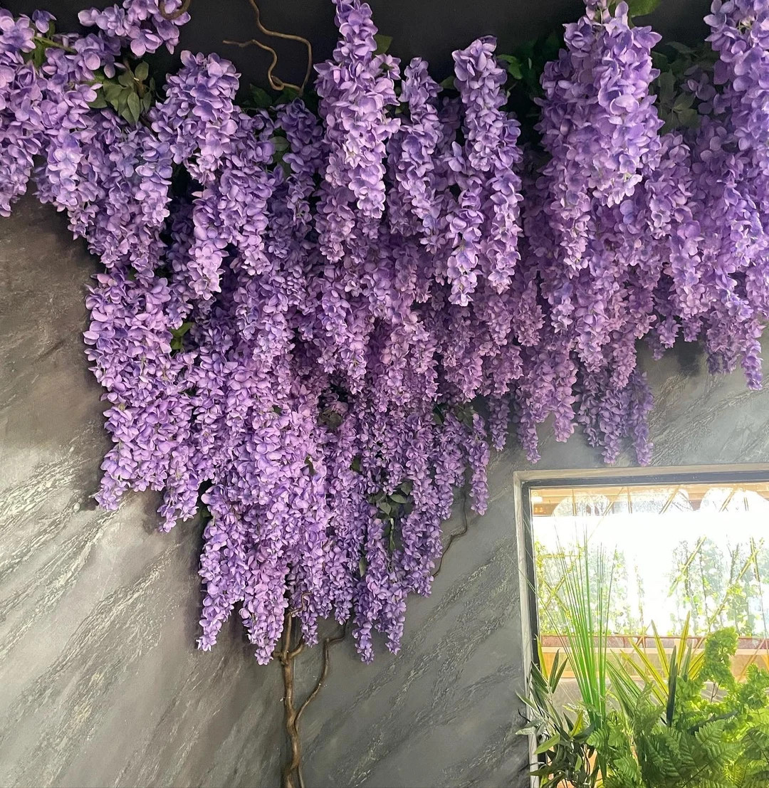 Luxury Purple Wisteria Garland, Purple Wisteria Vine, Wisteria Arch, Faux Wisteria Flowers, Weddi... | Etsy (US)