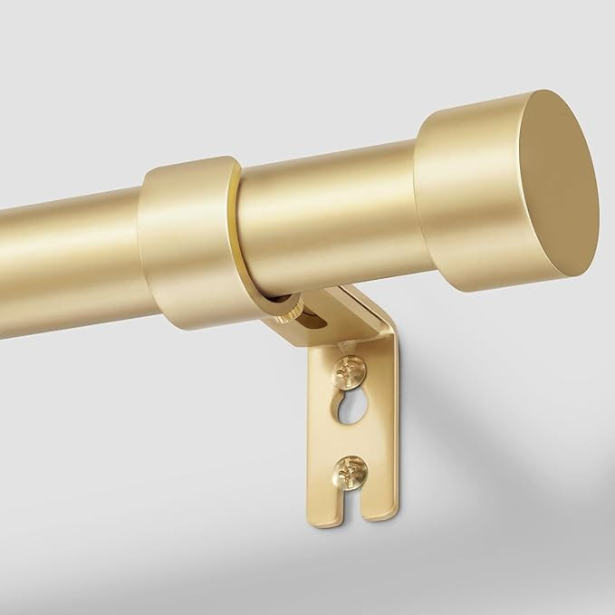 Zeerobee Curtain Rods for Windows 32 to 240, Gold Curtain Rod, Adjustable 1 Inch Heavy Duty Outdo... | Amazon (US)