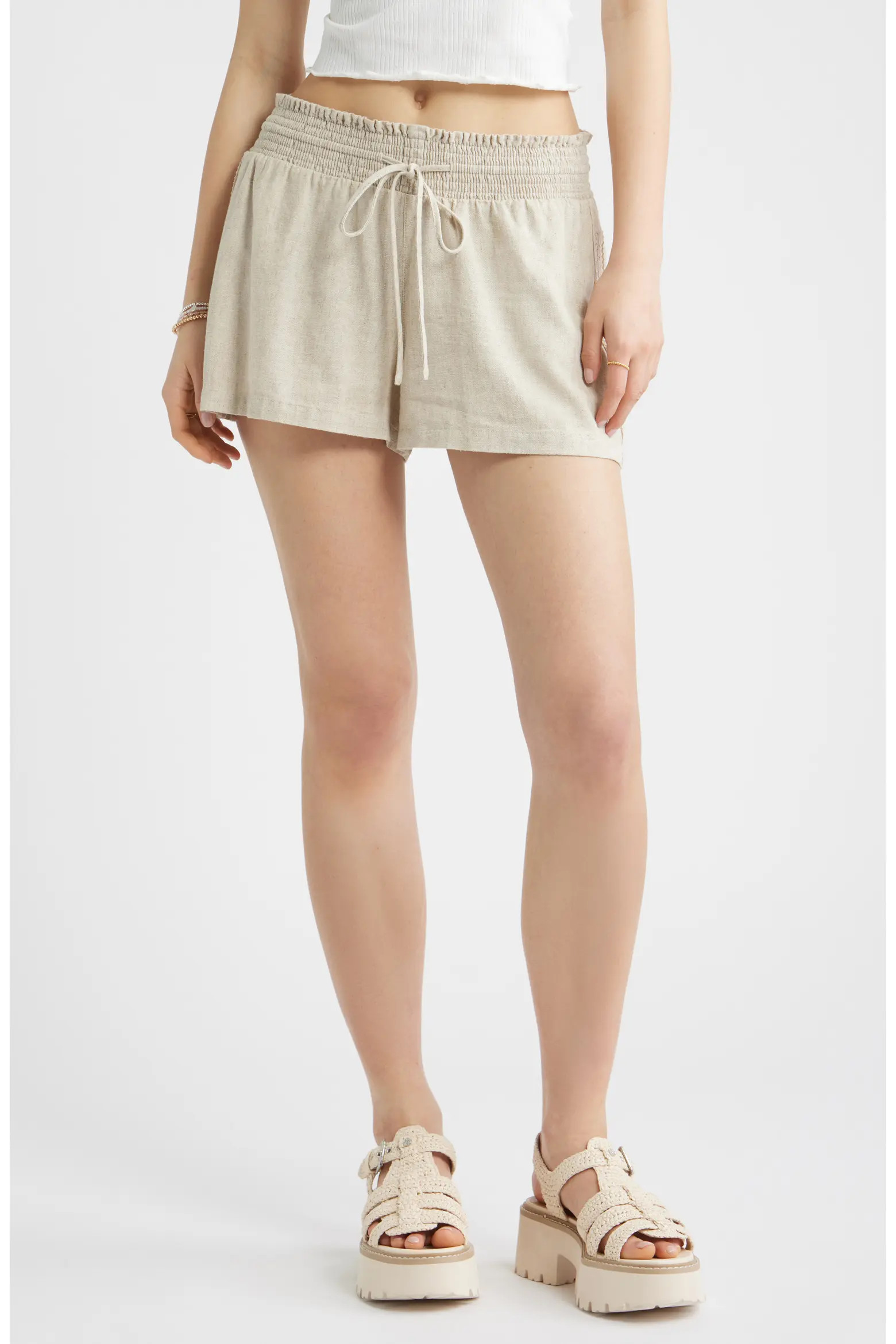 Linen Blend Shorts (Women) | Nordstrom | Nordstrom