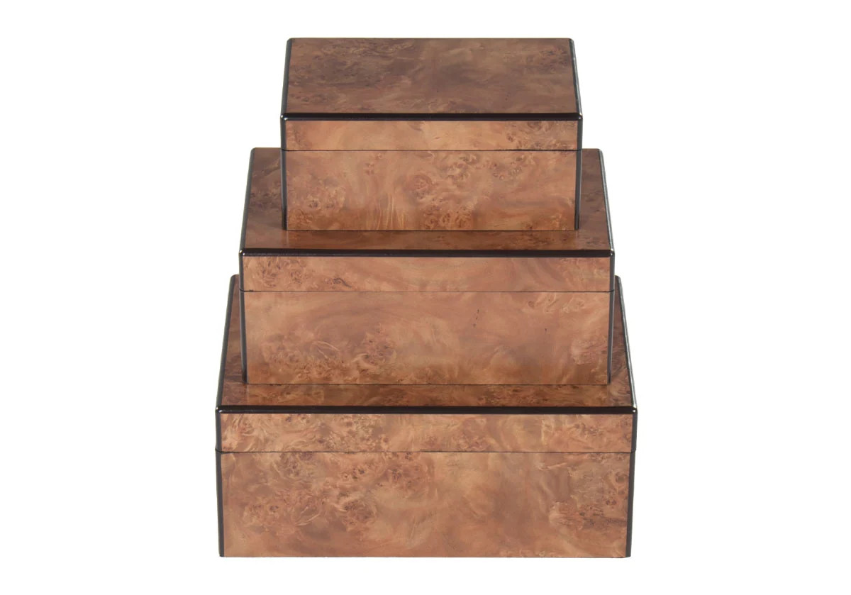 MATTE BURLED WOOD BOX | Alice Lane Home Collection