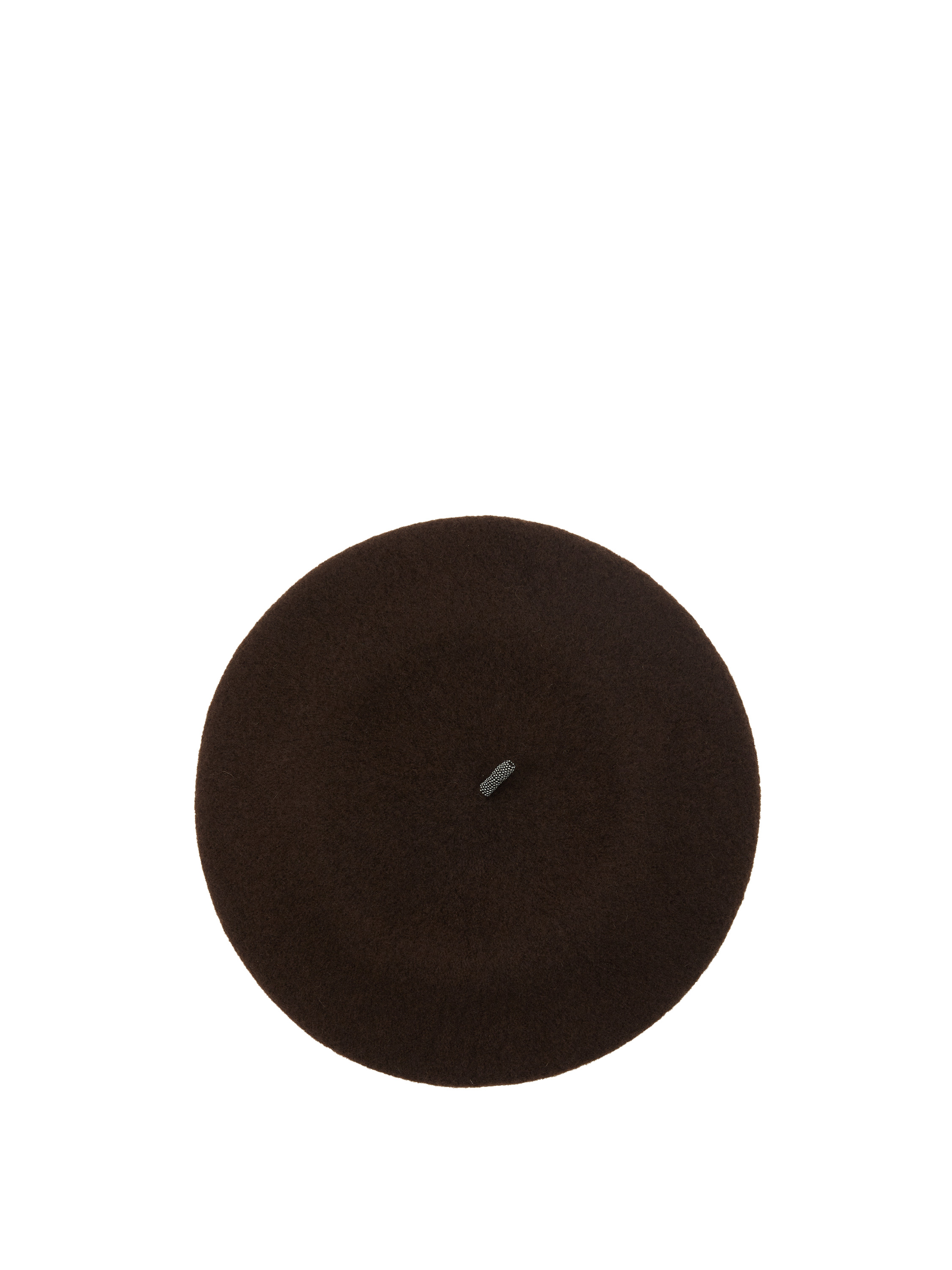 Wollmütze mit Monili-Perlen Dunkelbraun | M | 2100007044446 | Unger-Fashion.com
