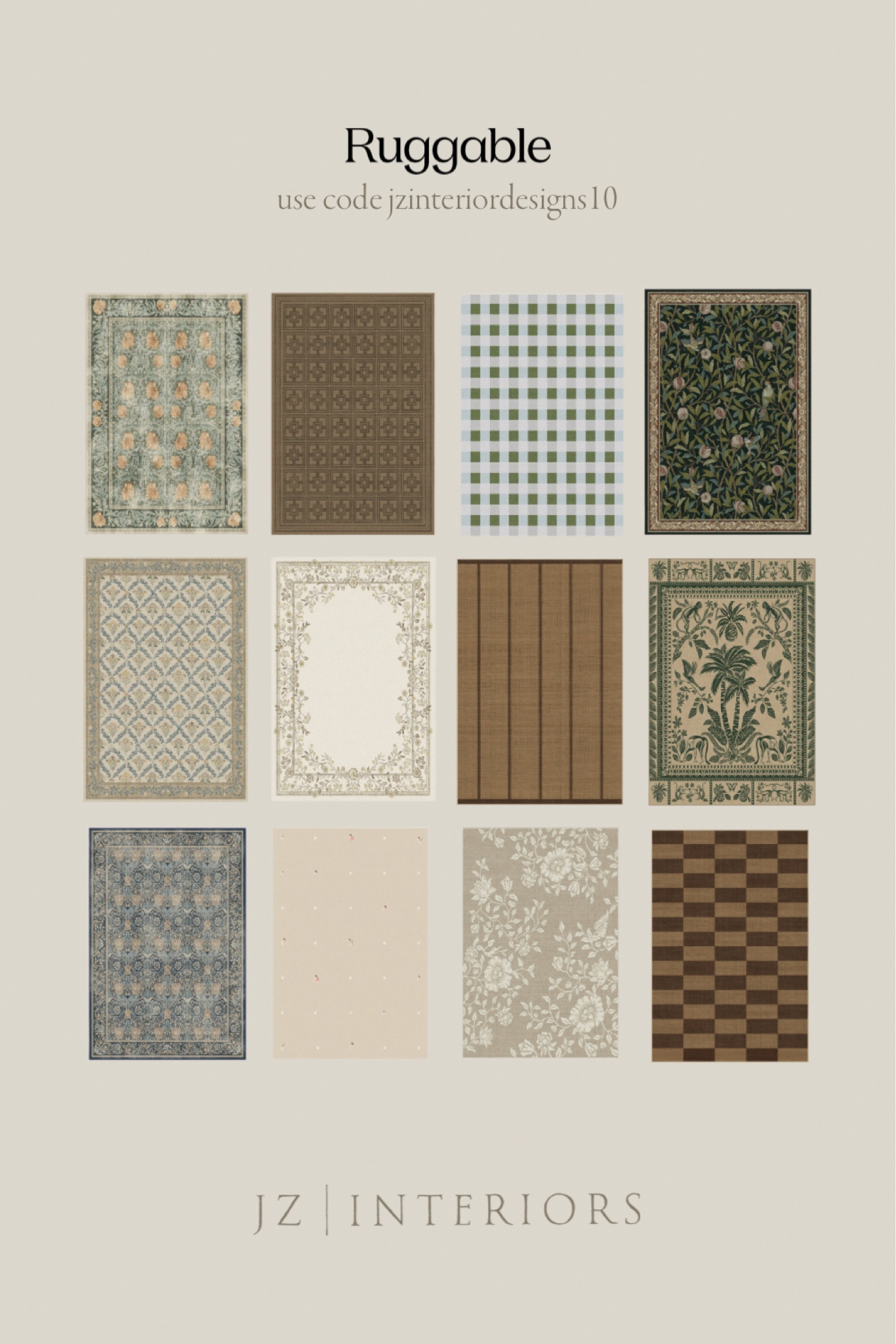 Easy to clean rugs in the best colors and patterns. Great for kids and high traffic areas. Use code: jzinteriordesugns10 for a discount! #ruggable #ruggablepartner #homedecor #home #interiors #interiordesign

#LTKhome #LTKMostLoved #LTKfamily