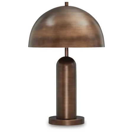 Signature Design by Ashley Wendfield Metal Table Lamp, Antique Copper Dome, Modern Accent Lighting | Walmart (US)