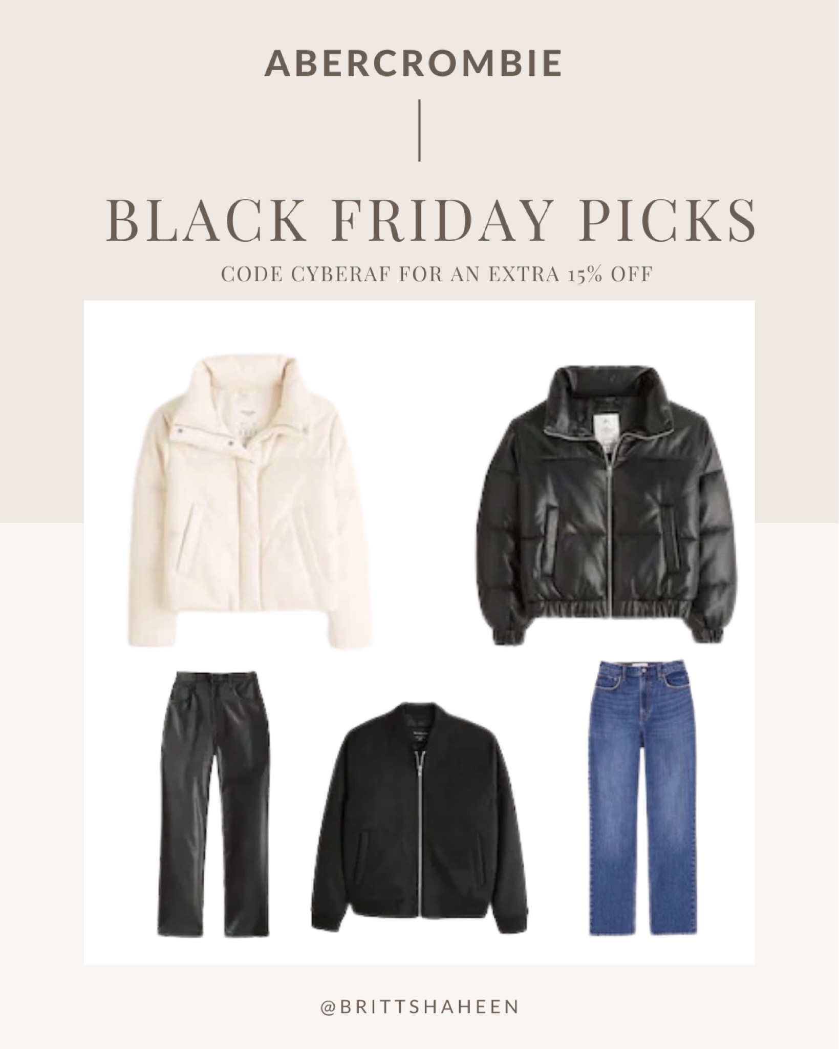 Abercrombie Black Friday deals! I purchased size S in tops & 26 in both jeans 🫶🏼 #abercrombie #blackFriday

#LTKCyberweek