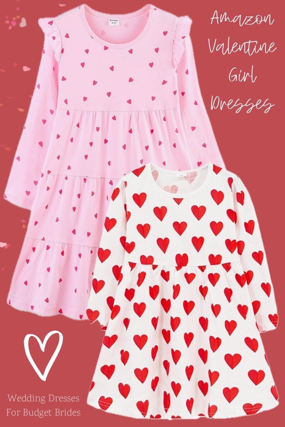Girls Valentine heart dresses on Amazon. $17 and under. 

#LTKValentine #LTKSeasonal #LTKKids