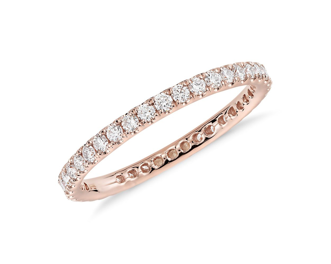 Riviera Pavé Diamond Eternity Ring in 14k Rose Gold (1/2 ct. tw.) | Blue Nile
