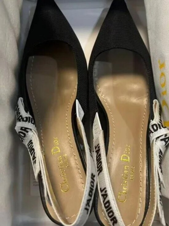 Dior J'Adior Slingback Heels – Black/Cream, 38, Complete with Box | Poshmark