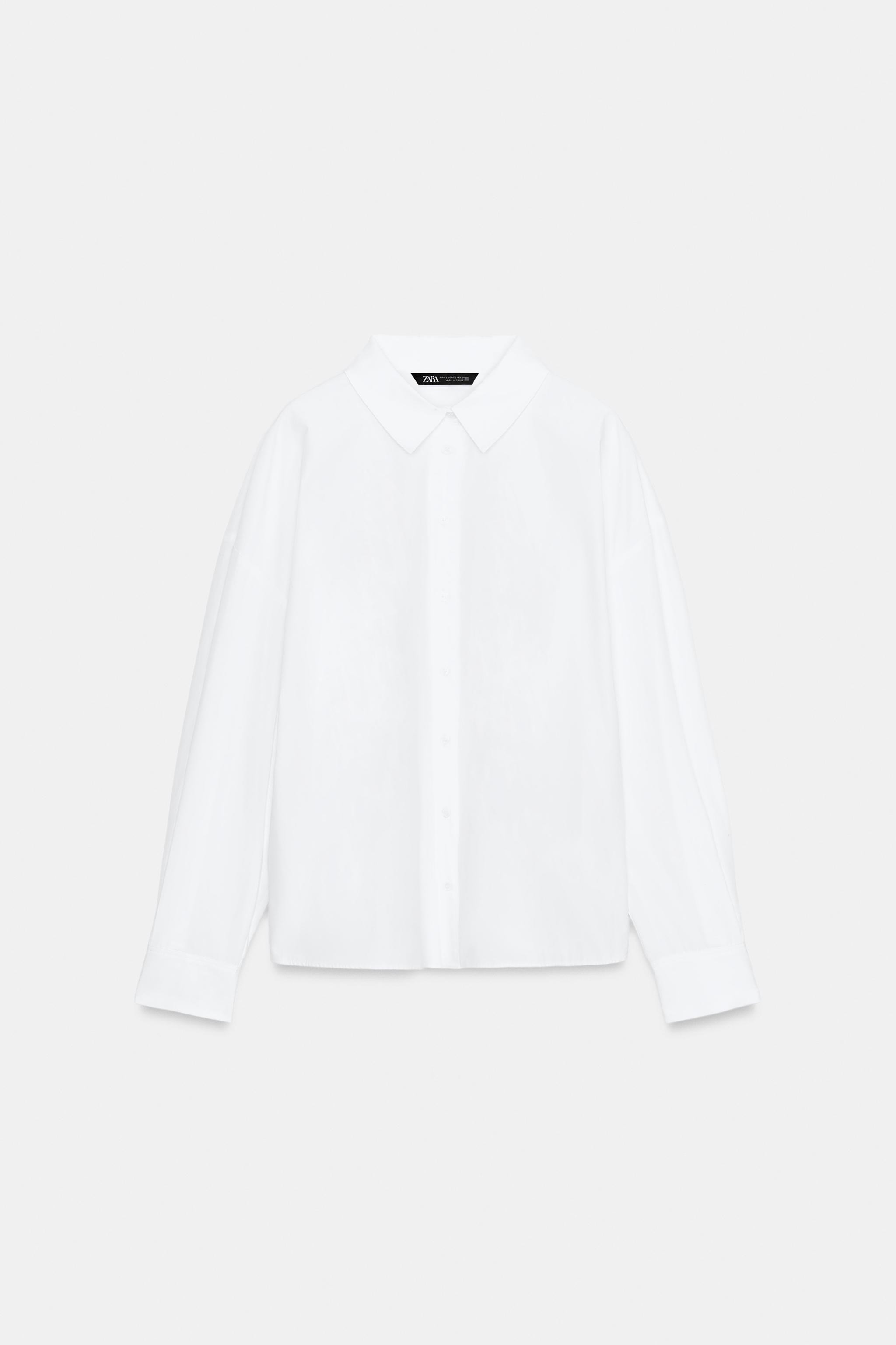 POPLIN SHIRT WITH BACK PLEATS | Zara US