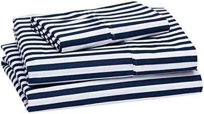 Amazon Basics Lightweight Super Soft Easy Care Microfiber Bed Sheet Set with 14” Deep Pockets -... | Amazon (US)