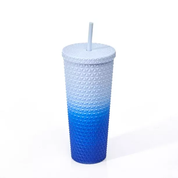 Mainstays 4-Pack 26-Ounce Acrylic Textured Tumbler with Straw