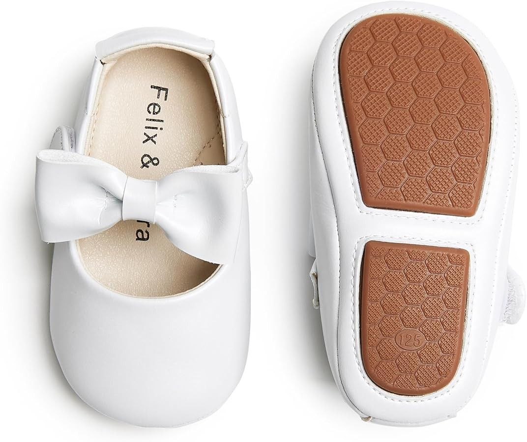 Felix & Flora Soft Sole Baby Shoes - Infant Baby Walking Shoes Moccasinss Rubber Sole Crib Shoes | Amazon (US)