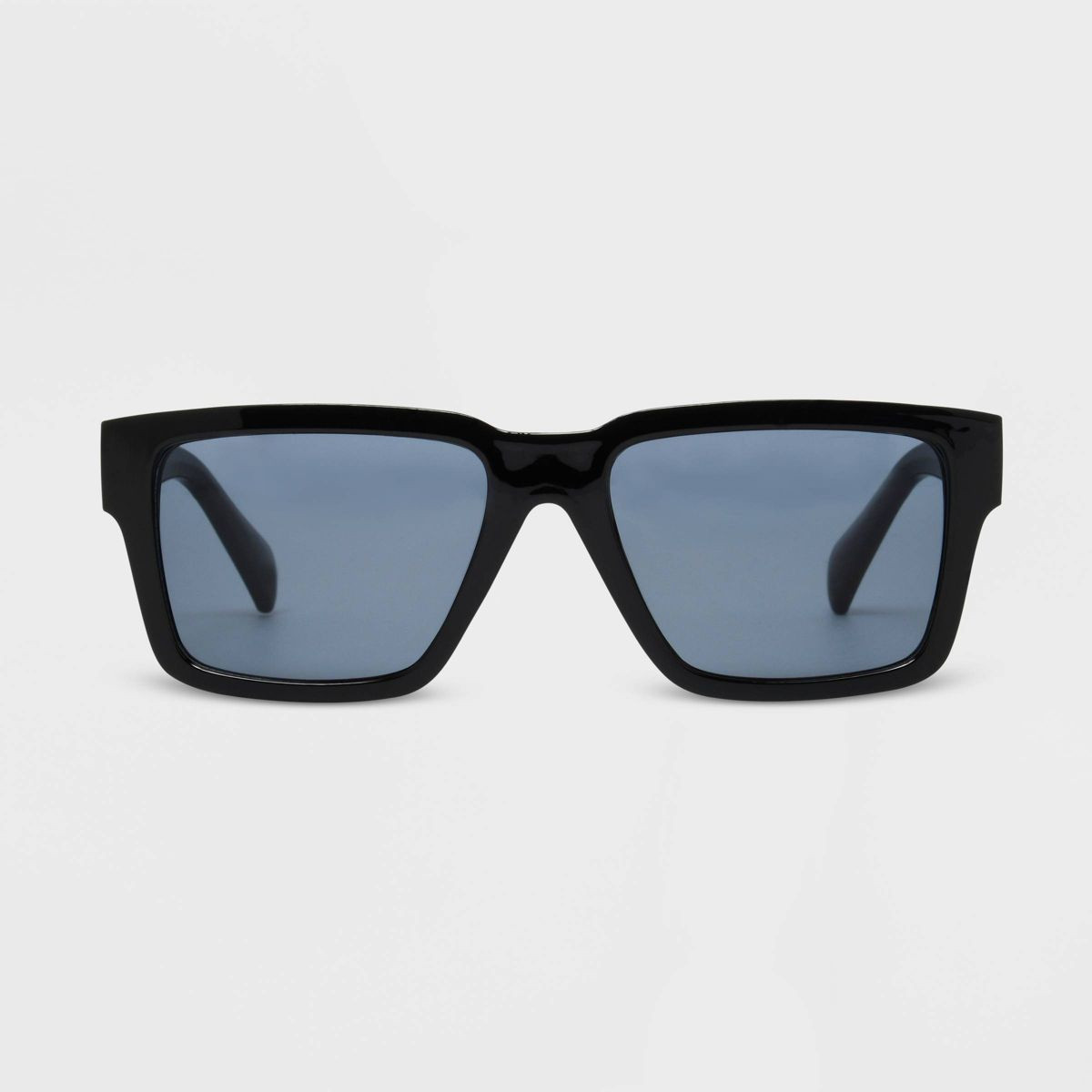 Women's Shiny Plastic Rectangle Sunglasses - Universal Thread™ Black | Target