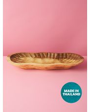 9x21 Wood Curved Serving Bowl With Waxed Finish | HomeGoods
