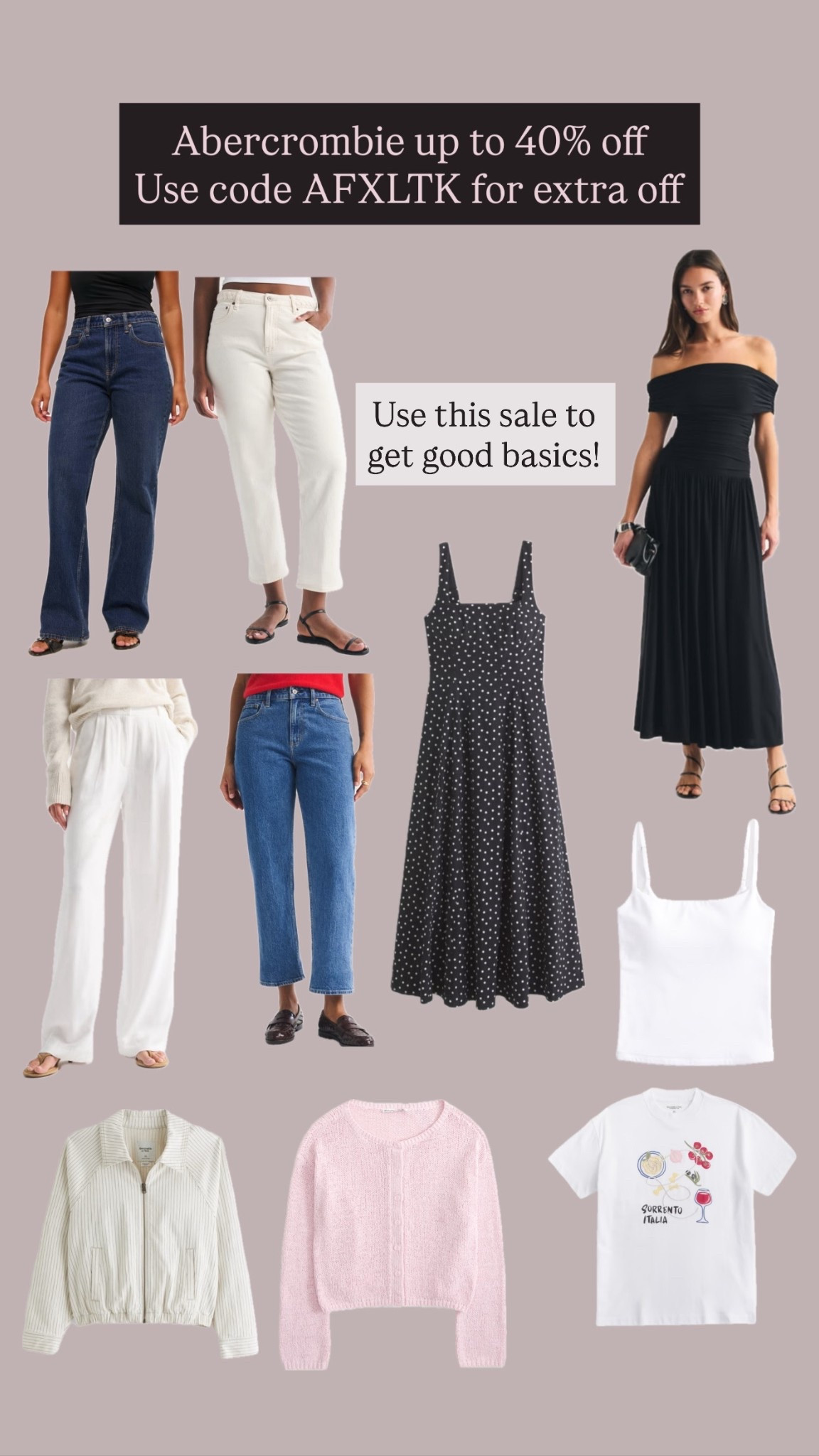 Abercrombie up to 40% off sale & use code AFXLTK for extra off 

#LTKeurope #LTKspring #LTKuk