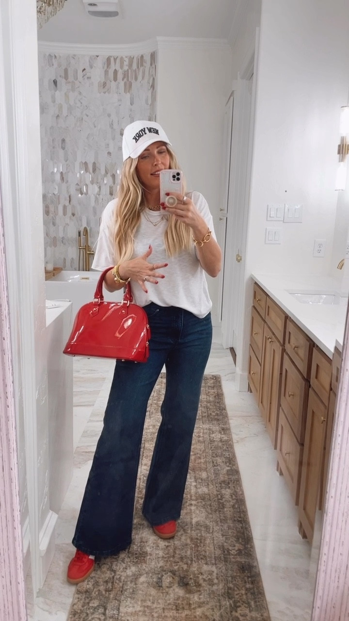 Top is $8 sized up to a large for this very oversized fit. Jeans fit TTS, wearing 8. Work outfit. Walmart outfit. Walmart fashion. Travel outfit. Workwear Workwear. Sweater. Wedding guest dress. Spring wedding. Country concert. Valentines. Valentine’s outfit. Winter fashion. Sized up to a large in the leggings  and tank. Loungewear. Winter outfits. Holiday outfit. Daily deal. End of season sale. Walmart. Leggings. Lululemon sale. Workout. Athleisure, leggings. Fitness. Valentine’s Day. Workout shorts 

#LTKSaleAlert #LTKWatchNow