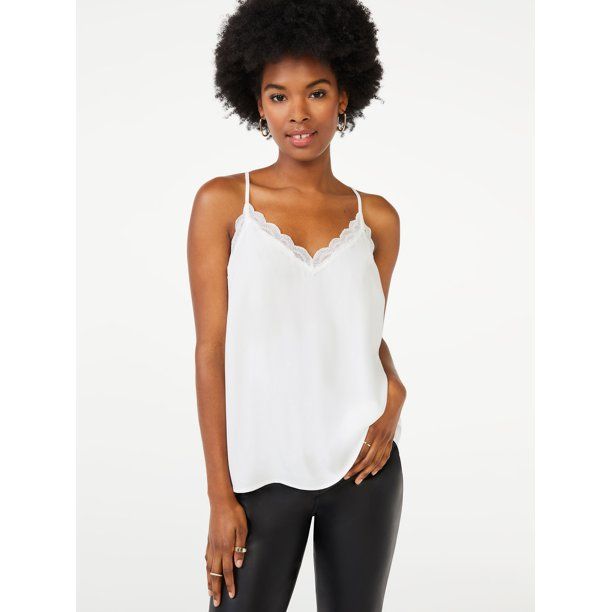 Scoop Women's Cami Top with Lace - Walmart.com | Walmart (US)