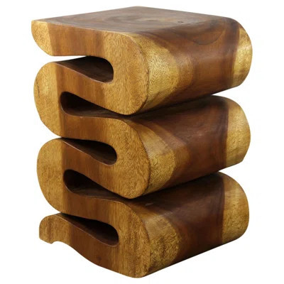 Raechell Solid Wood Abstract End Table | Wayfair North America