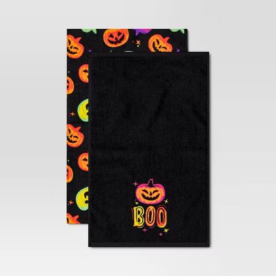 2pk Halloween Kitchen Terry Towels Pumpkin BOO & Jack Toss - Hyde & EEK! Boutique™ | Target