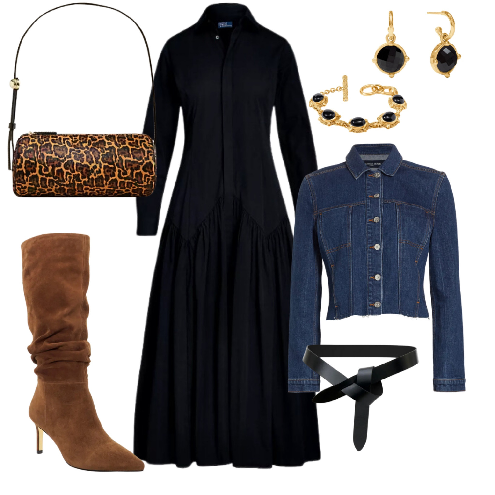 A pretty black dress to wear to your next ladies luncheon!! We really love the animal print bag.💼 

#LTKSeasonal #LTKStyleTip #LTKOver40