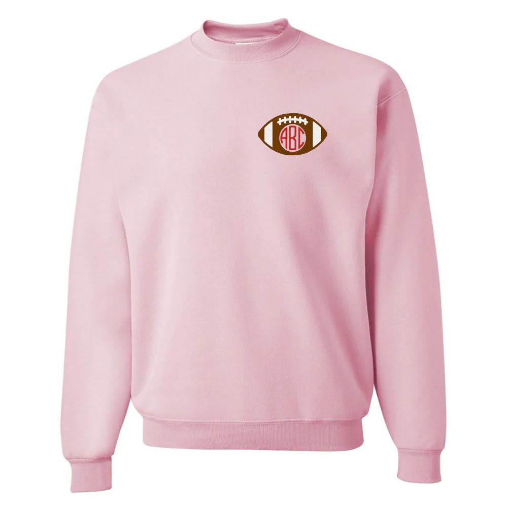 Monogrammed Football Crewneck Sweatshirt | United Monograms