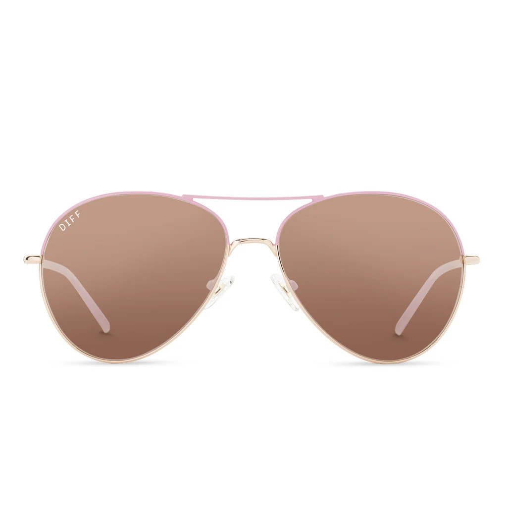 KNOX - PINK + CHERRY BLOSSOM MIRROR SUNGLASSES | DIFF Eyewear