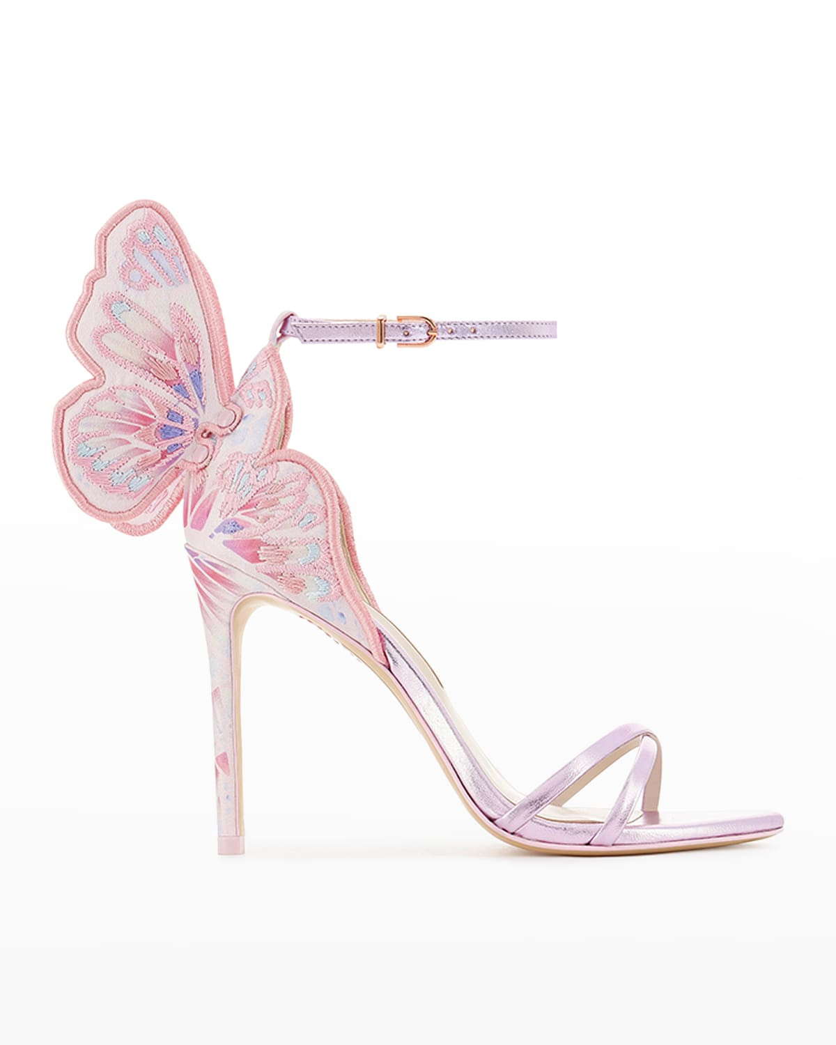 Chiara Butterfly Embroidered Stiletto Sandals | Neiman Marcus