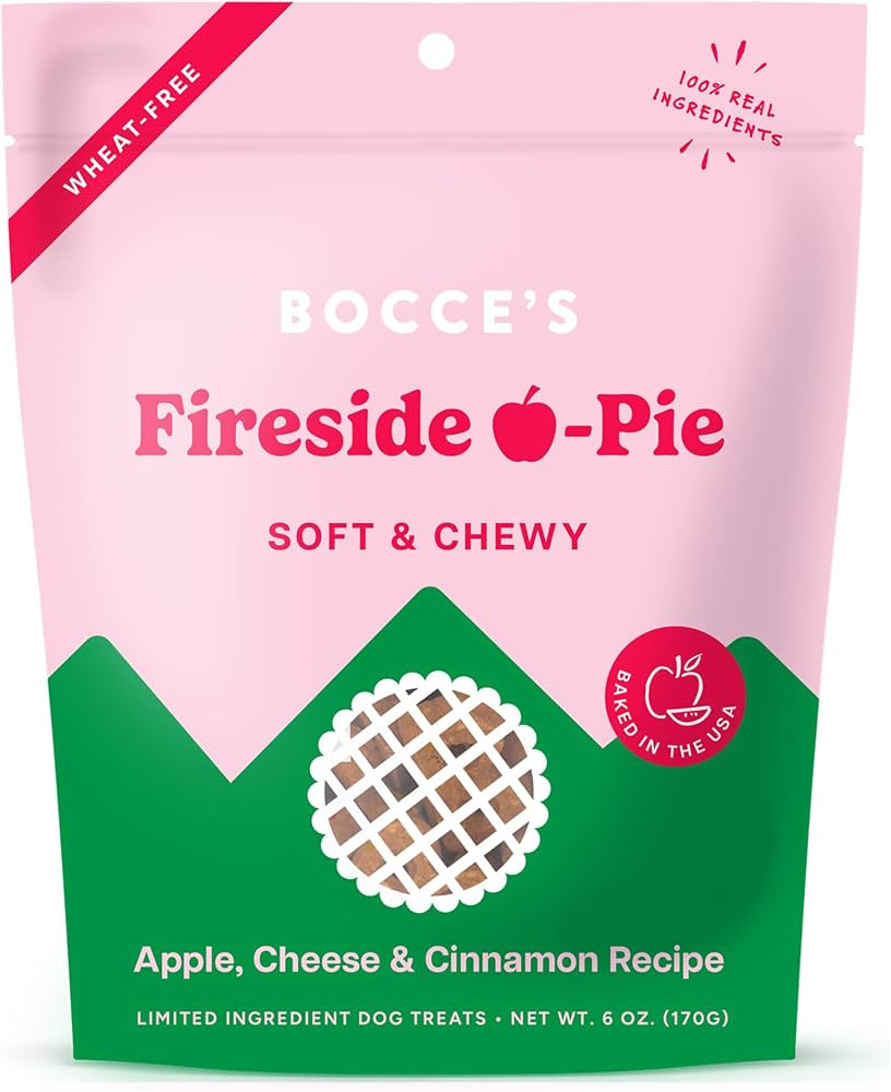 Bocce's Bakery Fireside Apple Pie Flavor Soft & Chewy Dog Treats, 6 oz | Amazon (US)